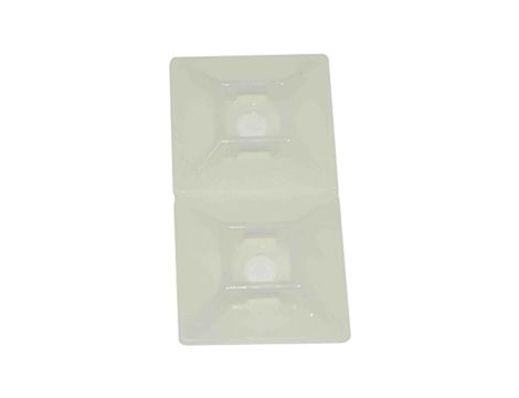Mocowanie opaski kablowej samoprzylepne, 28.6mm x 28,6 mm, kolor: Naturalny, 100-szt., RS PRO