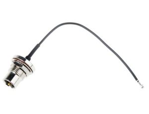 Kabel koncentryczny, RF, Czarny Wtyk FME Żeńskie U.FL 100mm, RS PRO Z zakończeniem