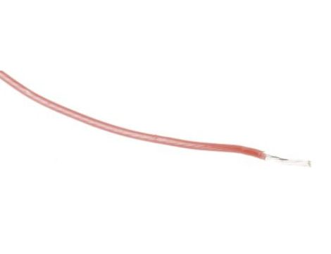 Przewód do urządzeń PTFE PTFE Brązowy, 100m 0,12 mm 7/0,15 mm, 300 V, -75 → +200C, Ø 0.8mm, RS PRO BS3G210