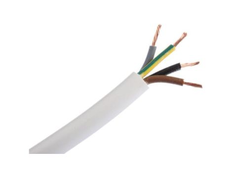 Sieciowy kabel zasilający 4 Core Polichlorek winylu PVC Sheath Biały 7.04mm od , 300 V, 500 V