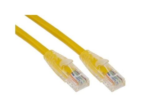 Kabel kat. 5e U/UTP Żółty 1m