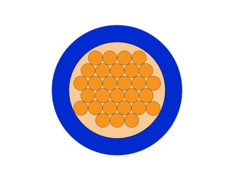 Przewód zasilający 1 Core Polichlorek winylu PVC Sheath Niebieski 4.8mm od , 750 V