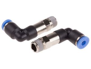 Złącze kątowe gwint R 1/8 męskie, Wciskane 4 mm RS PRO