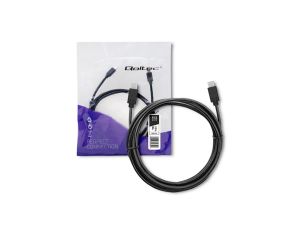 Qoltec Kabel USB 3.1 typ C męski USB 3.1 typ C męski 2.5m Czarny