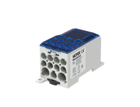 Blok dystrybucyjny - rozdzielczy OJL280A niebieski we: 1xAl/Cu 35-120 wy: 2x6-35mm2/5x2,5-16mm2/ 4x2,5-10mm2 1000V MAB1281B10