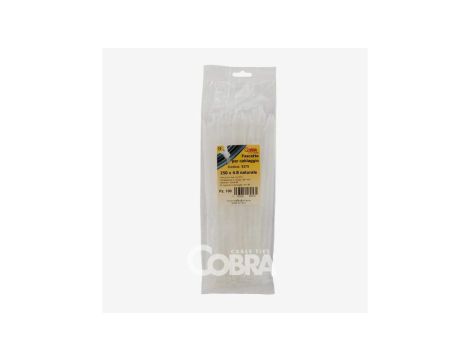Opaska kablowa 250x7,6 biała COBRA 9420 /100szt./