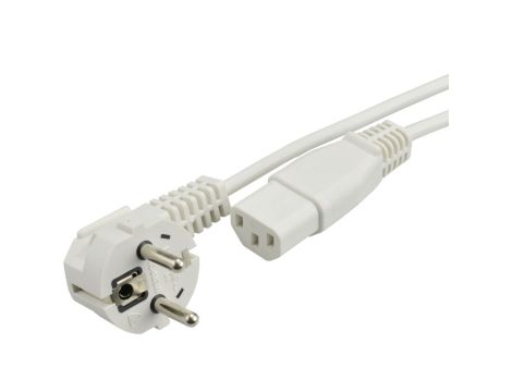 Kabel zasilający 230V 10A IEC320 C13 1,5m biały