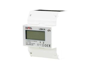 Licznik energii elektrycznej 3-fazowy LCD 100 A 4-MOD LEM-30 EXT10000235