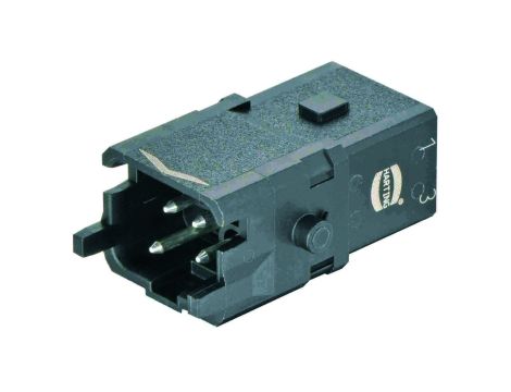 Złącze Han 1A prostokątne męskie 3pin +PE 09100032606