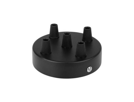 Maskownica do sufitu 80x30mm 5-tna pięciokrotna czarna do kabla w oplocie i lamp podsufitka