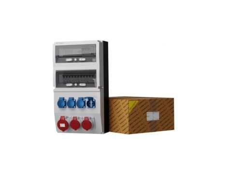 Rozdzielnica budowlana z licznikiem eXT-S/FI 32A 2x16A 4x230V Schuko Mennekes Doktorvolt 0809