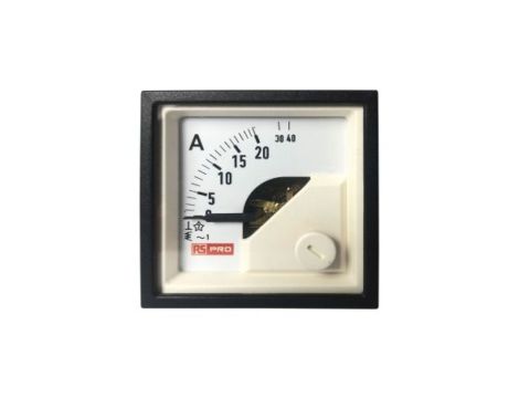 Amperomierz analogowy panelowy 40 (Input)A AC -10C do +65C RS PRO