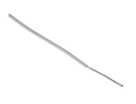 Przewód do urządzeń PTFE PTFE Biały, 100m 0,34 mm 19/0,15 mm, 600 V, -75 → +200C, Ø 1.35mm, RS PRO BS3G210
