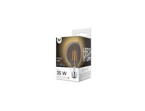 Żarówka LED Filament E27 G95 4W 230V 2200K 400lm COG złota Forever Light