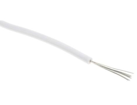 Przewód jednożyłowy linkowy, Przewód instalacyjny, 0,33 mm, 17/0,16 mm, 22 AWG, XLPE, 300 V, Biały, dł. 100m, RS PRO