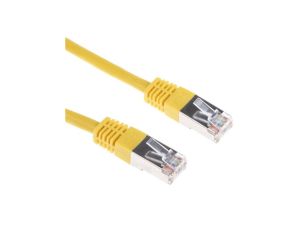 Kabel kategorii 6, Żółty, Wtyk RJ45/męski RJ45dł.: 500mm, mat. koszulki: PVC