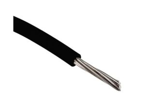 Przewód o podwyższonej odporności ETFE Czarny, 100m 19/0,25 mm, 600 V, -75 → +150C, Ø 1.9mm, RS PRO