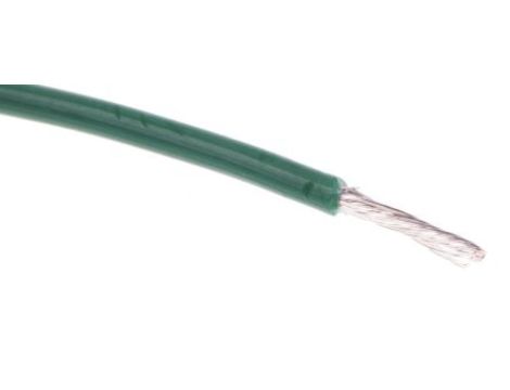 Przewód jednożyłowy linkowy, Przewód instalacyjny, 0,2 mm, 11/0,16 mm, 24 AWG, XLPE, 300 V, Zielony, dł. 100m, RS PRO