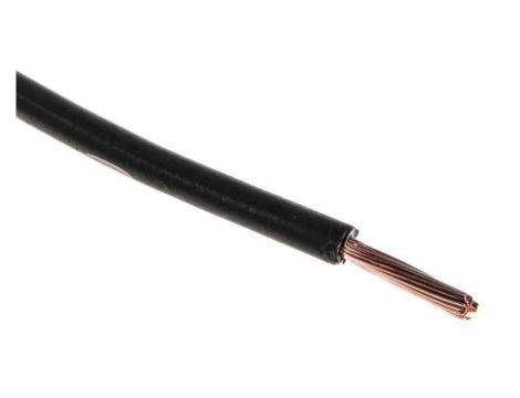 Przewód jednożyłowy linkowy, 2491B, 1.5 mm, 30/0,25 mm, 15 AWG, Bezhalogenowe, 750 V, Czarny, dł. 100m, RS PRO