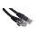 Kabel kategorii 6, Czarny, Wtyk RJ45/męski RJ45dł.: 500mm, mat. koszulki: PVC