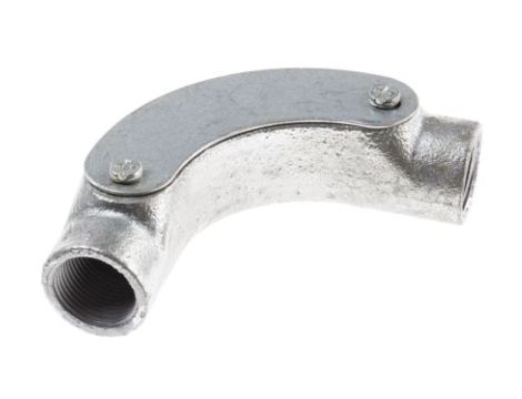 Złącze kątowe z wziernikiem inspekcyjnym, Stal 20mm RS PRO