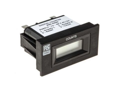 Licznik impulsów LCD 6-cyfrowy 12 → 48 V AC/DC RS PRO