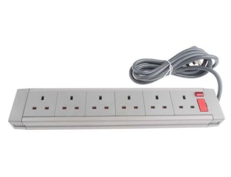 Przedłużacz 6-gniazd 250 V AC Typ G - brytyjski 2m 455286
