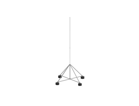 Maszt na czworonogu do zwodów poziomych wysokich 6m aluminium/ocynk ogniowy 65.6 AL/OG ZA 2P CZ 65126092