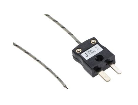 Termopara typ J do +350C 5m kabel 5m, Włókno szklane IEC