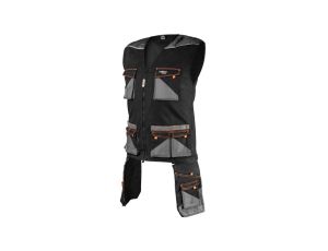 Kamizelka robocza HD Slim czarno szara suwak S 81-268-S