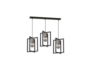 Lampa wisząca trzypunktowa RALPH 3712 3xE27 max. 60W metal + drewno MLP3712