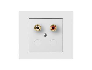 Vestra Gniazdo głośnikowe pojedyncze bez ramki podtynkowe IP20 biały 3857-10