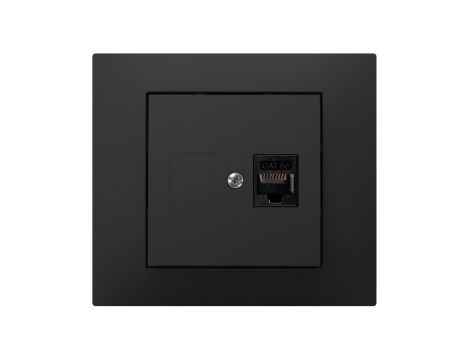 Vestra Gniazdo komputerowe pojedyncze RJ45 bez ramki podtynkowe IP20 czarny 3848-19