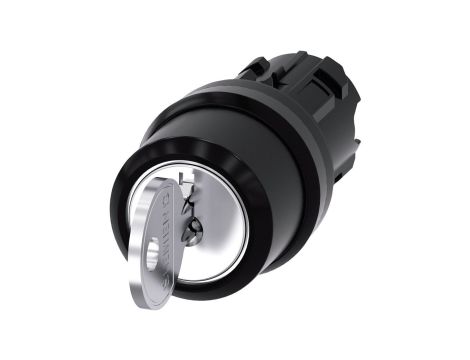 Przełącznik z kluczem 22mm tworzywo 3 poz I-O-II Ronis nr 455 klucz w poz O SIRIUS ACT 3SU1000-4CL01-0AA0