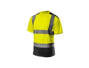 T-shirt ostrzegawczy, ciemny dół, żółty, rozmiar M 81-730-M