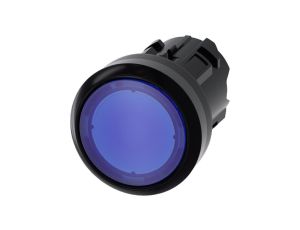 Przycisk podświetlany 22mm okragły tworzywo niebieski z samopowrotem SIRIUS ACT 3SU1001-0AB50-0AA0