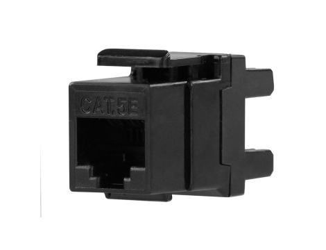 Moduł keystone RJ45 UTP kat.5e nieekranowany tylny montaż czarny NEKU