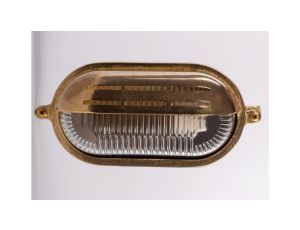 Oprawa mosiężna OVAL 46, E27, 60W, klosz przeźroczysty-szkło, IP64, przysłona A46