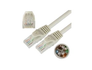 Patchcord UTP kat.6 kabel sieciowy LAN 2x RJ45 linka szary 0,5m NEKU
