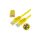 Patchcord UTP kat.5e kabel sieciowy LAN 2x RJ45 linka żółty 2m NEKU