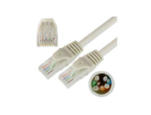 Patchcord UTP kat.5e kabel sieciowy LAN 2x RJ45 linka szary 30m NEKU