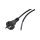 Przewód z wtyczką 2x1mm 10m czarny W-6
