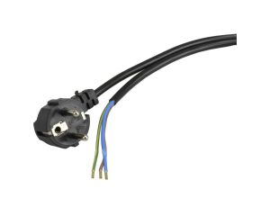 Przewód przyłączeniowy z wtyczką kątową WJ-22 3x1,0mm 2m czarny