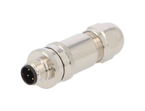 Złącze okrągłe M12 męskie proste ekranowane 4pin 250V PG9 T4111512041-000