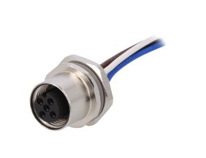 Złącze okrągłe M12 żeńskie proste 4-PIN 250V 0,2m T4171310004-001