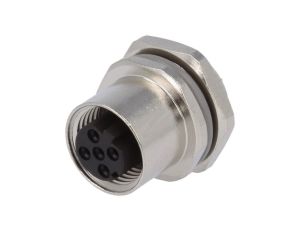Złącze okrągłe M12 męskie proste do lutowania 4-PIN 250V T4133512041-000