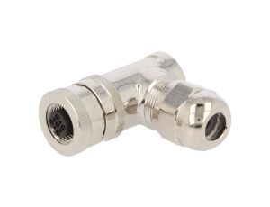 Złącze okrągłe M12 żeńskie kątowe ekranowane 5-PIN 60V PG7 T4112011051-000