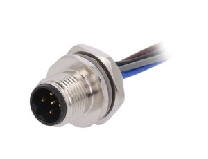 Złącze okrągłe M12 męskie proste 4-PIN 250V 0,2m T4171210405-001