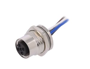 Złącze okrągłe M12 żeńskie proste 5-PIN 60V 0,2m T4171110405-001