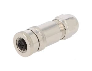 Złącze okrągłe M12 żeńskie proste ekranowane 5pin 60V PG7 T4110411051-000